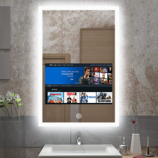 Smart Mirror with Touch Function 18.6-Inch Display Screen, 60Cm * 80Cm, Android Bluetooth Wifi Function, Gym, Bathroom, Hotel